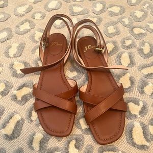 J. Crew Brown Strappy Sandals